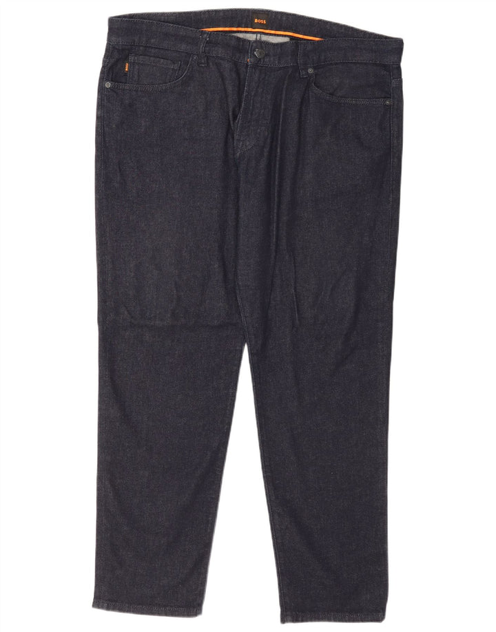 Hugo Boss Mens Slim Jeans W38 L32 Navy Blue Cotton