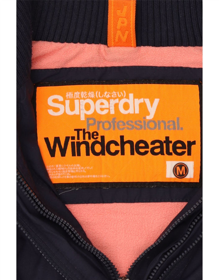 Superdry Womens The Windcheater Windbreaker Jacket UK 14 Medium Navy Blue