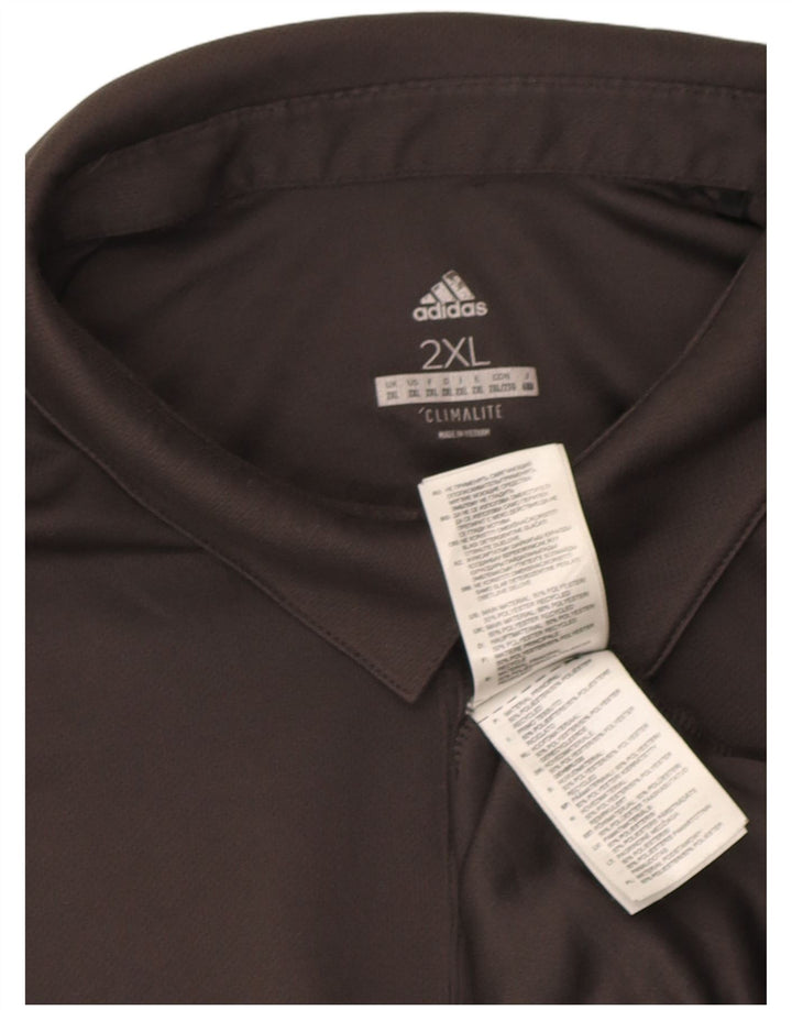 Adidas Mens Climalite Polo Shirt 2XL Grey Polyester