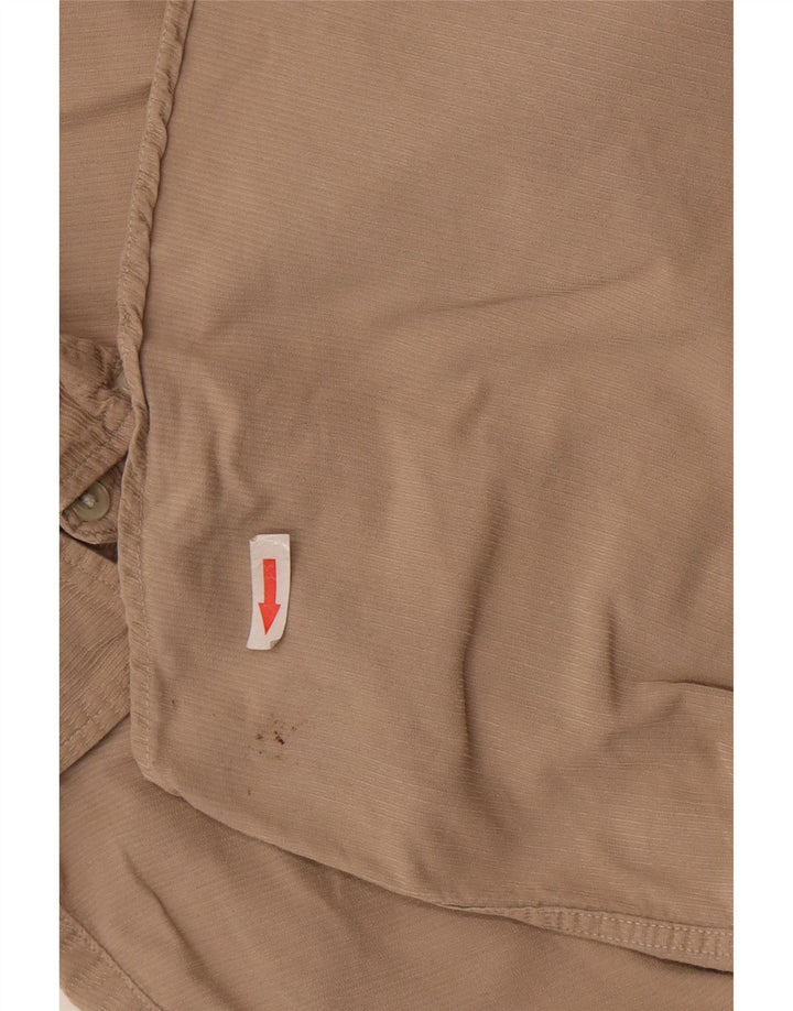 Jack & Jones Mens Corduroy Shirt Medium Beige Cotton