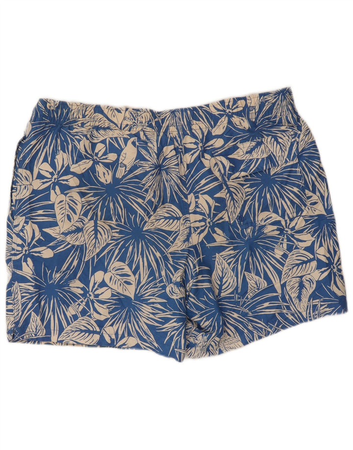 Marks & Spencer Mens Swimming Shorts Large  Blue Floral Polyester