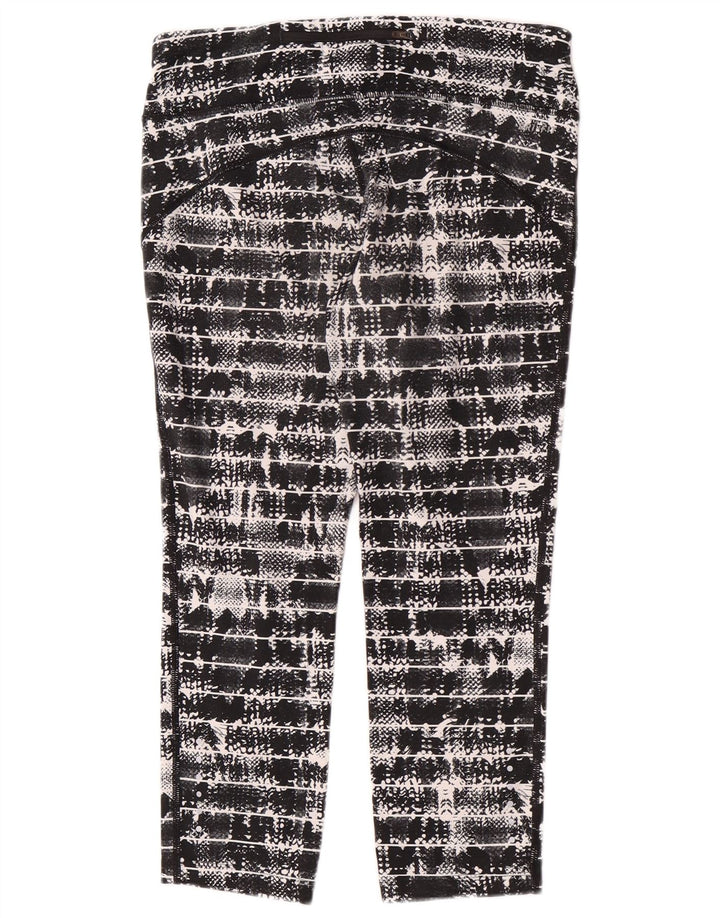 Nike Womens Capri Leggings UK 12 Medium Black Geometric Polyester