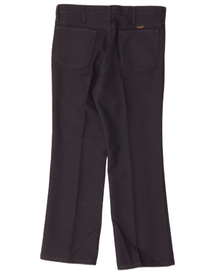 Wrangler Mens Straight Casual Trousers W33 L29 Navy Blue Polyester