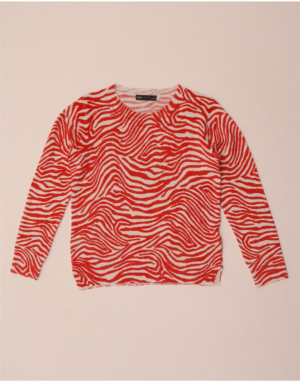 Marks & Spencer Womens Crew Neck Jumper Sweater UK 10 Small Red