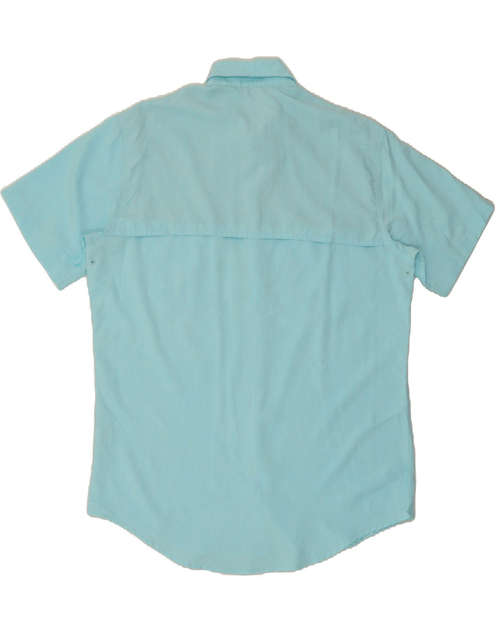 IZOD Mens Short Sleeve Shirt Large Turquoise Polyester Vintage Izod and Second-Hand Izod from Messina Hembry 