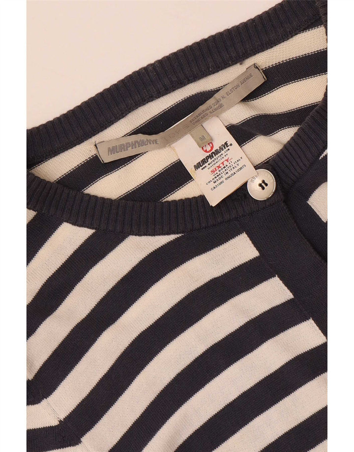 Murphy & Nye Womens Cardigan Sweater UK 12 Medium Navy Blue Nautical