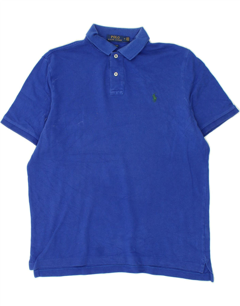 POLO RALPH LAUREN Mens Classic Fit Polo Shirt Medium Blue Cotton | Vintage Polo Ralph Lauren | Thrift | Second-Hand Polo Ralph Lauren | Used Clothing | Messina Hembry 