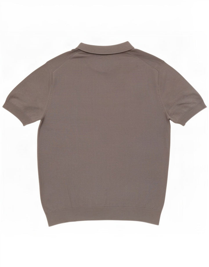 Zara Mens Polo Shirt Large Grey Lyocell