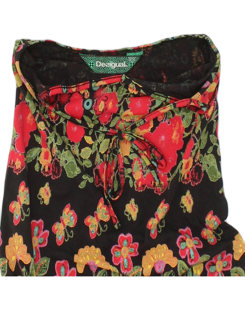 DESIGUAL Womens Sundress UK 4 XS Multicoloured Floral Cotton | Vintage Desigual | Thrift | Second-Hand Desigual | Used Clothing | Messina Hembry 