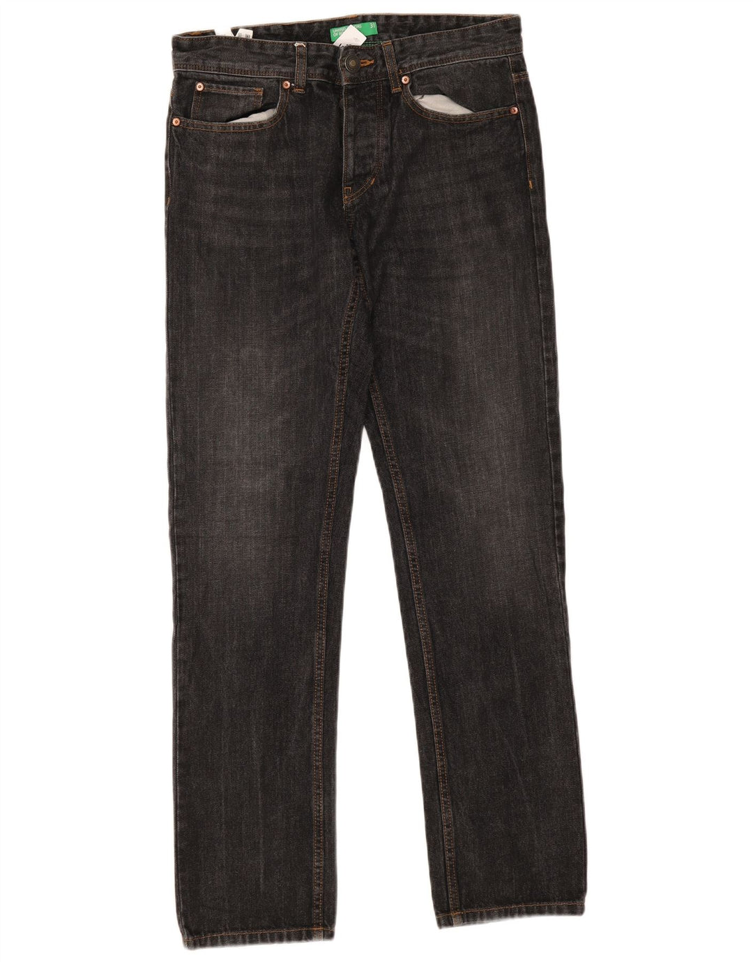 Benetton Mens Slim Jeans W31 L32 Grey