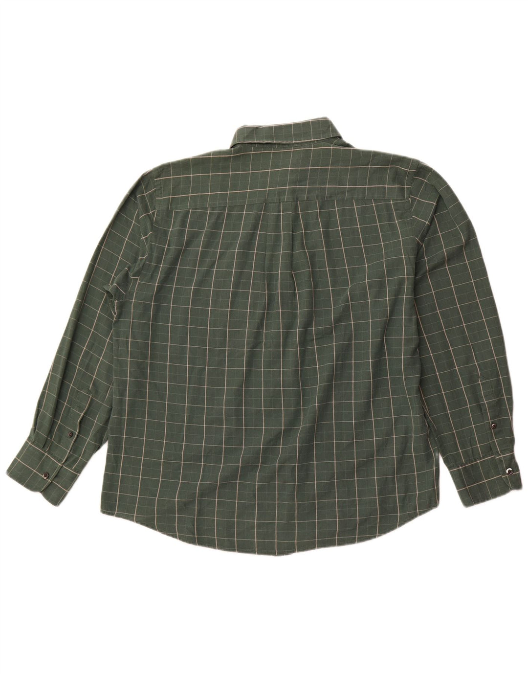 Dockers Mens Classic Fit Shirt Large Green Check Cotton