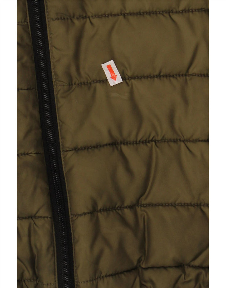 Ellesse Mens Padded Jacket UK 36 Small Khaki Polyester