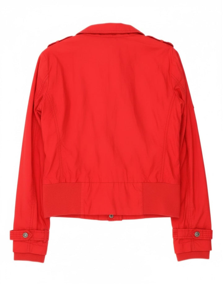 Esprit Womens Military Jacket UK 14 Large Red Cotton