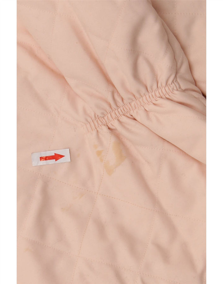 Adidas Womens Quilted Jacket UK 14 Medium Pink Polyester