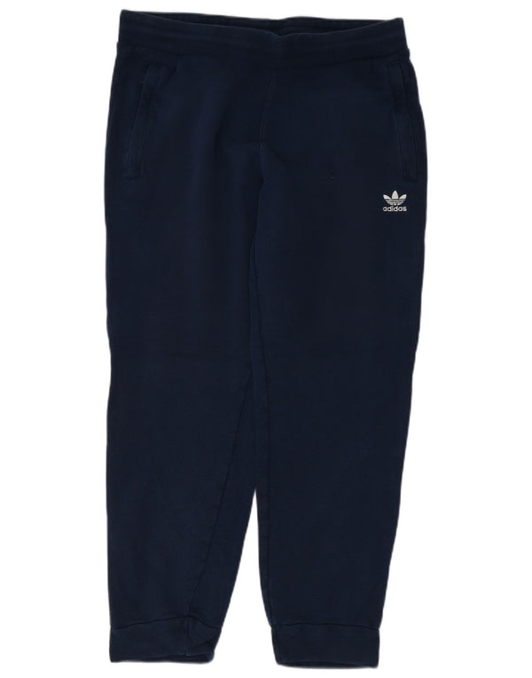 Adidas Mens Tracksuit Trousers Joggers Large Navy Blue Cotton
