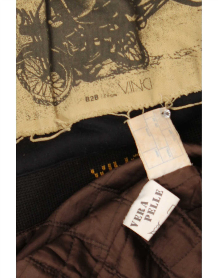 Vinci Mens Leather Jacket IT 52 XL Brown