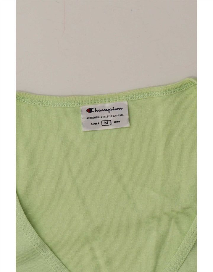 Champion Womens T-Shirt Top UK 12 Medium Green