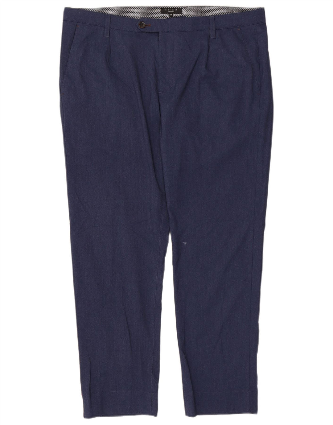 Ted Baker Mens Slim Suit Trousers W36 L28 Navy Blue Polyester