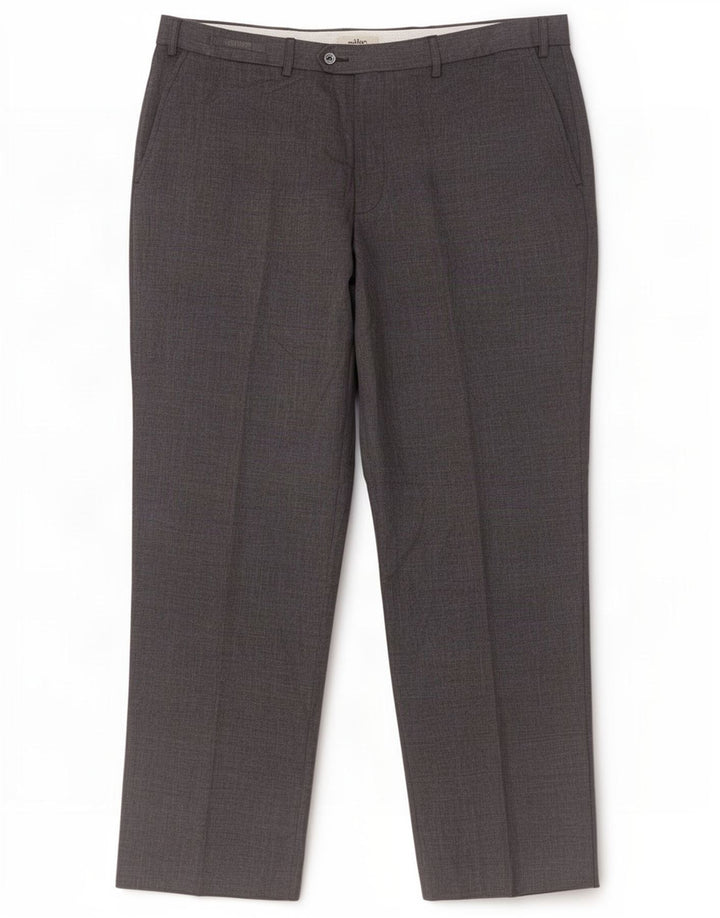 Marks & Spencer Mens Straight Suit Trousers W38 L31 Blue Polyester