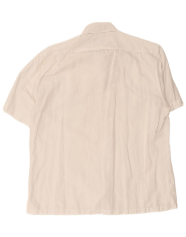 Rifle Mens Short Sleeve Shirt Large White Cotton