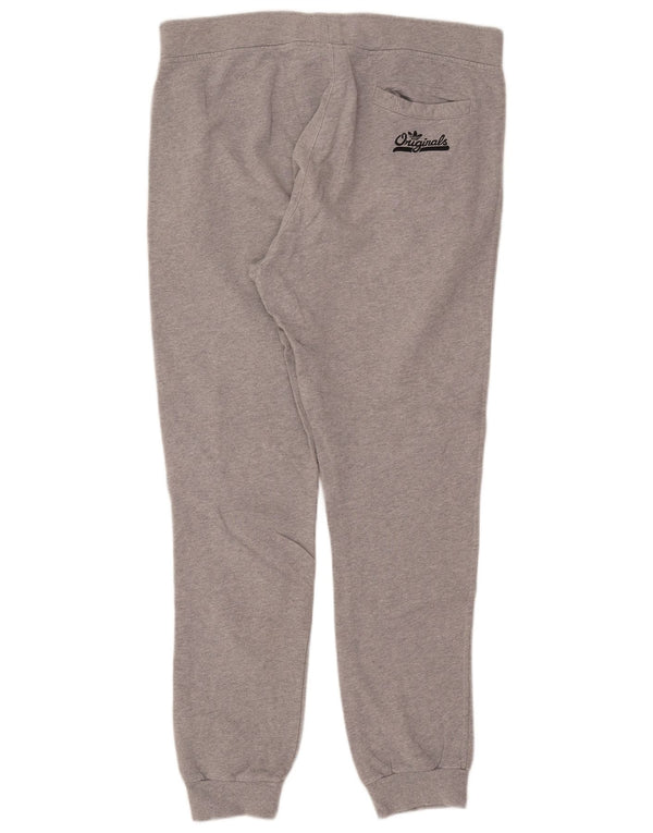 Adidas Mens Tracksuit Trousers Joggers Large  Grey Flecked Cotton