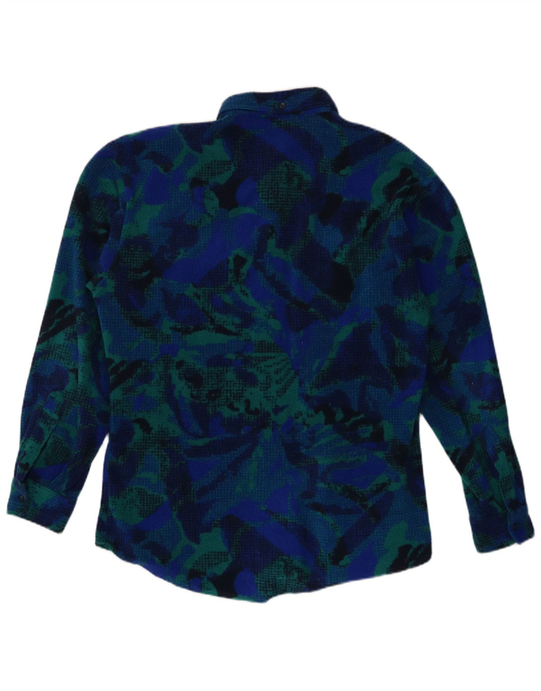 Fila Mens Abstract Pattern Fleece Shirt IT 46 Small Blue