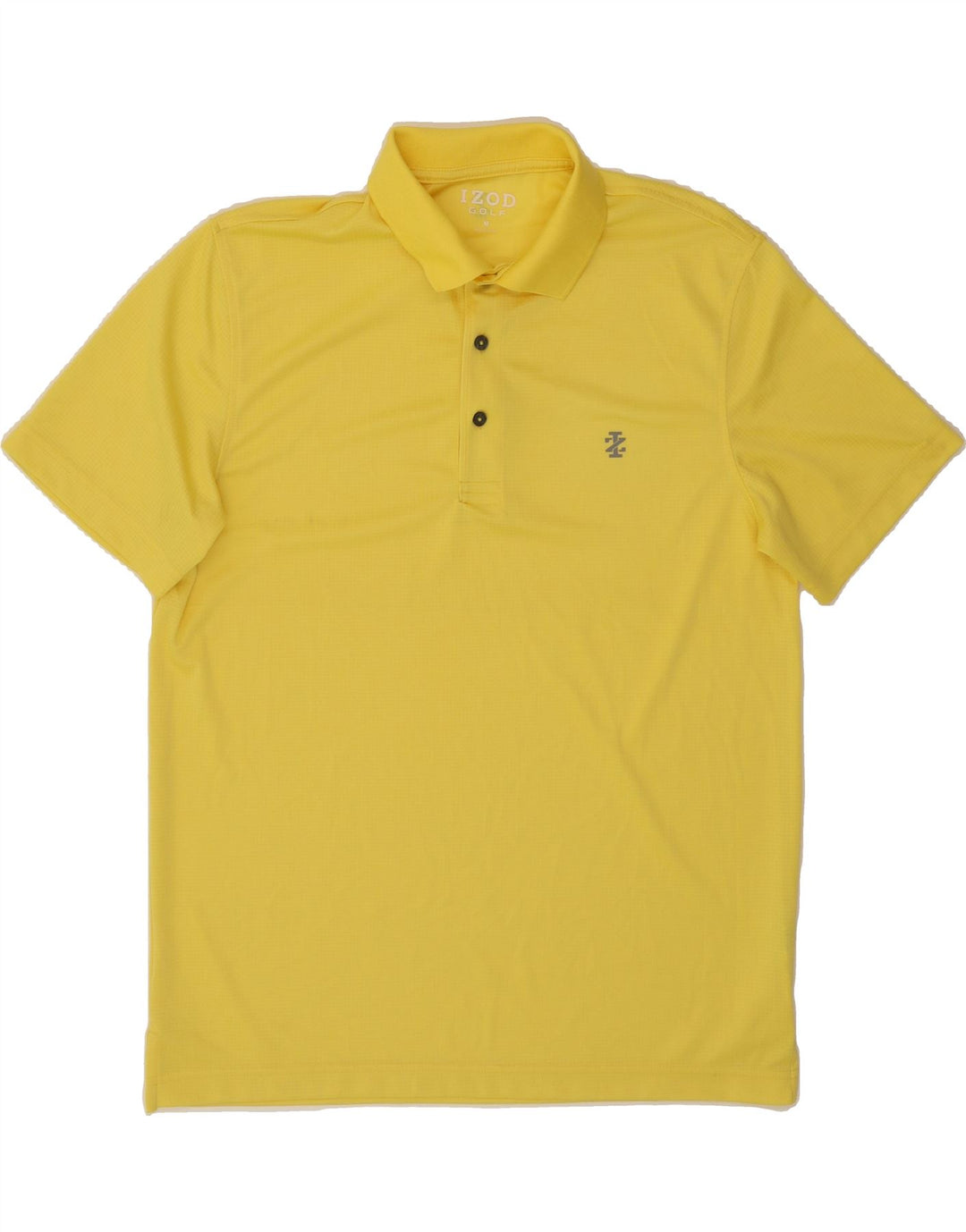 IZOD Mens Golf Polo Shirt Medium Yellow Polyester Vintage Izod and Second-Hand Izod from Messina Hembry 