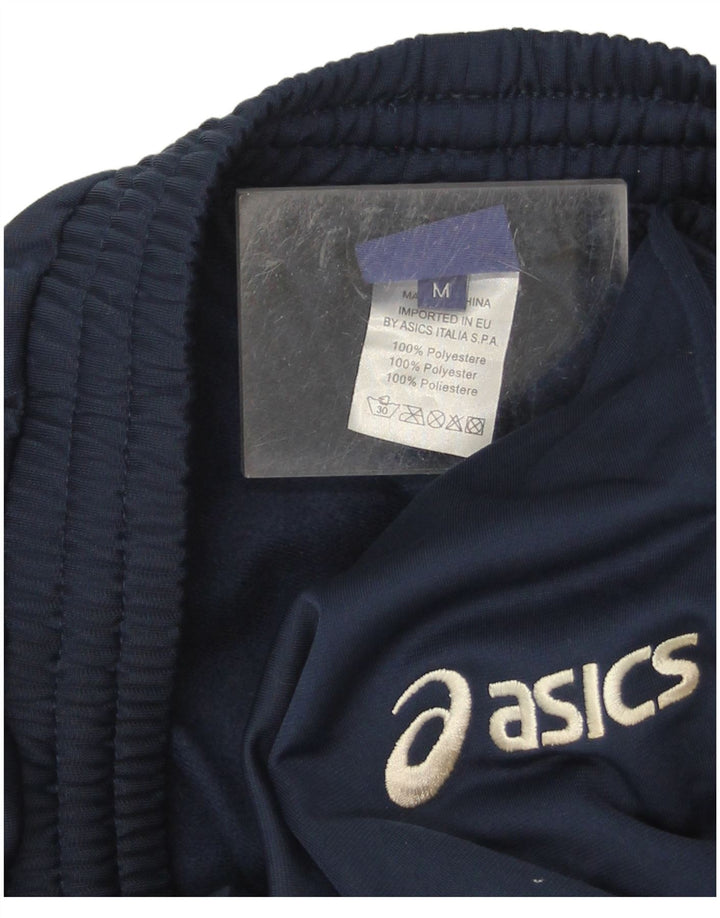 Asics Mens Tracksuit Trousers Medium  Navy Blue Polyester
