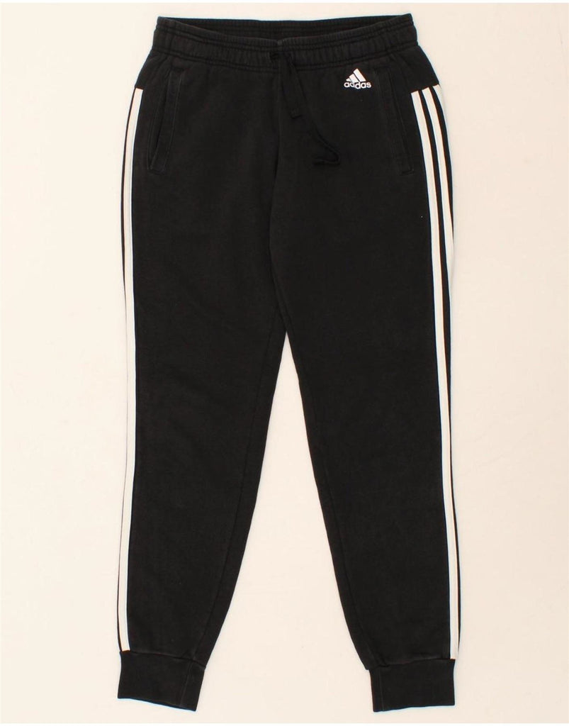 ADIDAS Womens Tracksuit Trousers Joggers UK 14 Medium Black Cotton Vintage Adidas and Second-Hand Adidas from Messina Hembry 