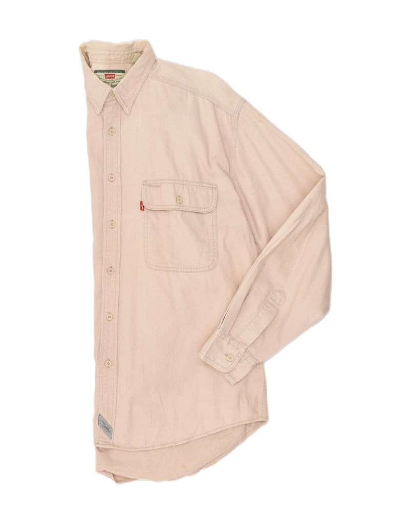 LEVI'S Mens Shirt XL Beige Cotton | Vintage Levi's | Thrift | Second-Hand Levi's | Used Clothing | Messina Hembry 