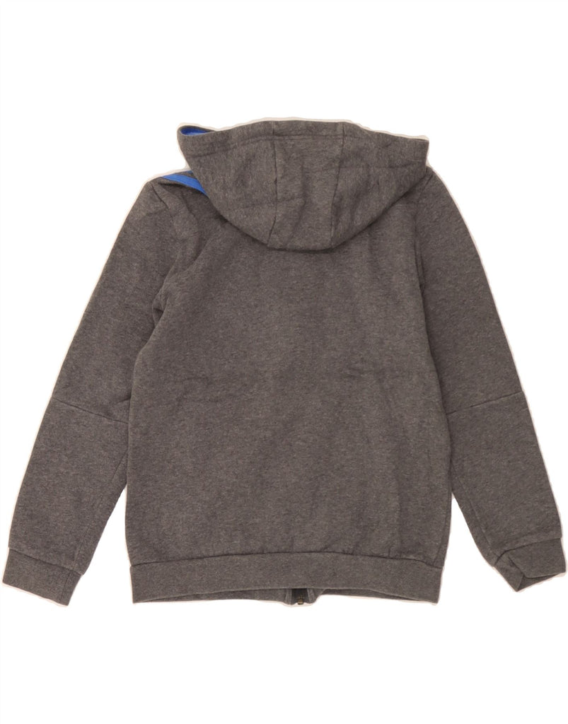 ADIDAS Boys Zip Hoodie Sweater 9-10 Years Grey Vintage Adidas and Second-Hand Adidas from Messina Hembry 