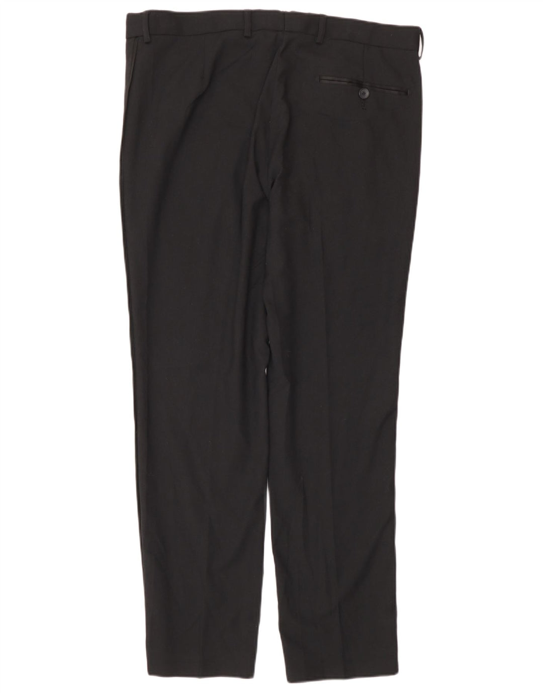 Marks & Spencer Mens Slim Suit Trousers W34 L29 Black Polyester