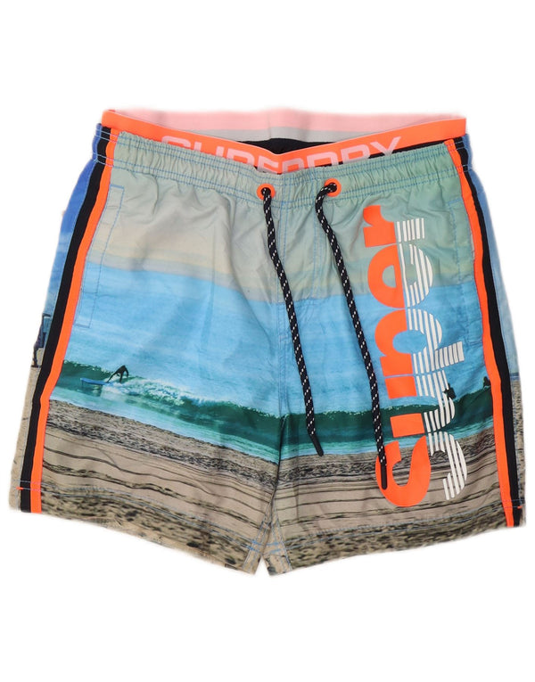 Superdry Mens Graphic Abstract Pattern Swimming Shorts Medium Multicoloured