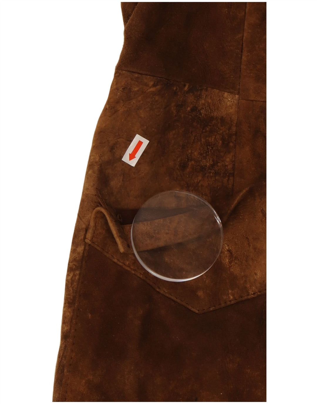 Vintage Womens Suede Overcoat UK 10 Small Brown