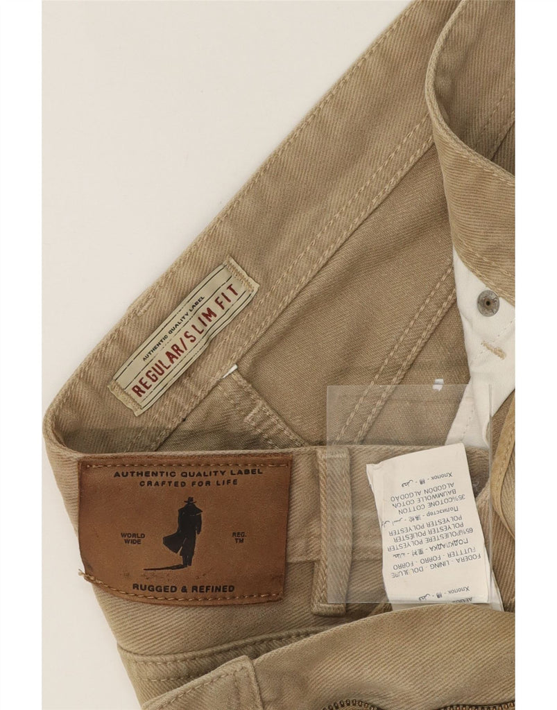 MARLBORO CLASSICS Mens Regular Casual Trousers  W32 L34 Khaki Vintage Marlboro Classics and Second-Hand Marlboro Classics from Messina Hembry 