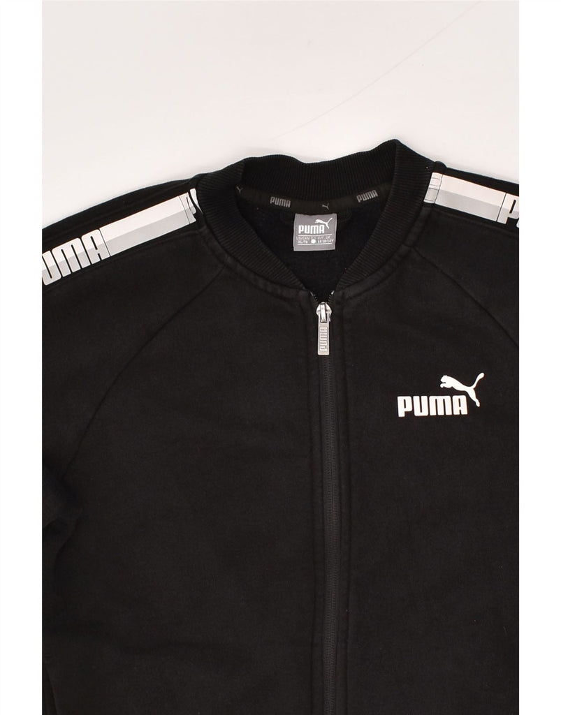 PUMA Boys Graphic Tracksuit Top Jacket 13-14 Years Black | Vintage Puma | Thrift | Second-Hand Puma | Used Clothing | Messina Hembry 