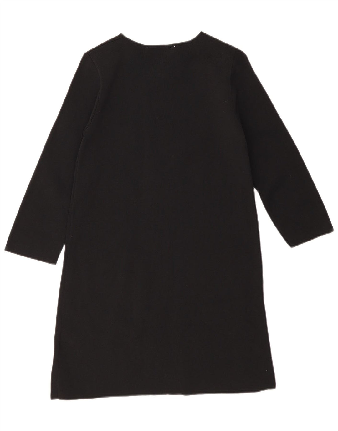 Zara Womens 3/4 Sleeve Shift Dress UK 8 Small Black Viscose