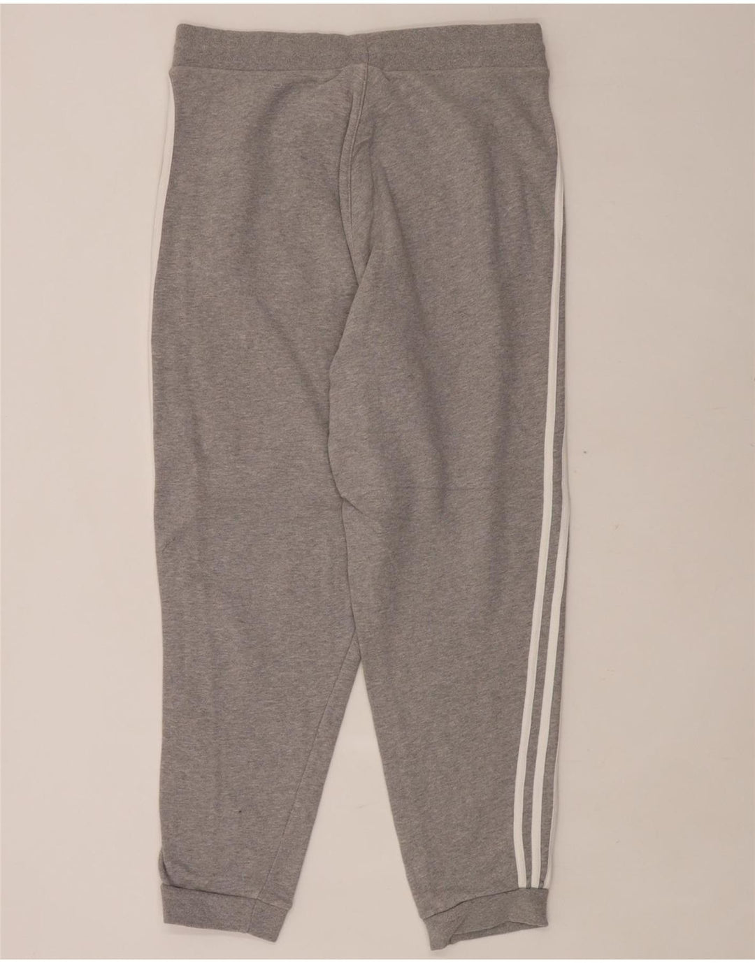 ADIDAS Mens Tracksuit Trousers Joggers Large Grey Cotton