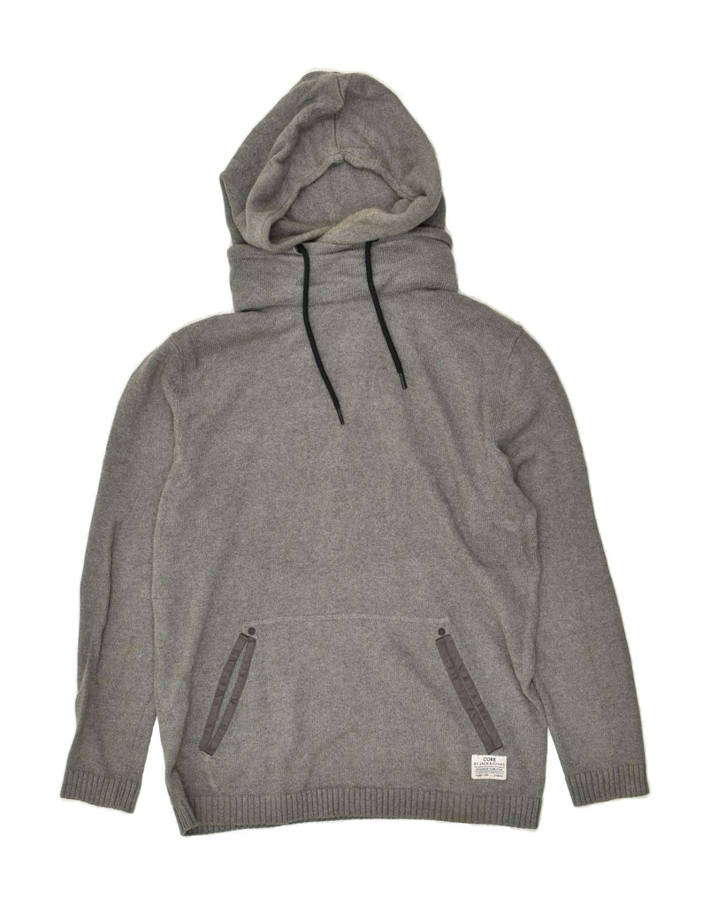 JACK & JONES Mens Hooded Turtle Neck Jumper Sweater XL Grey Cotton | Vintage Jack & Jones | Thrift | Second-Hand Jack & Jones | Used Clothing | Messina Hembry 