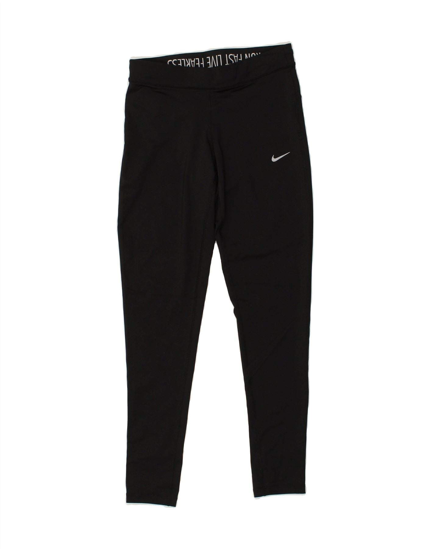 NIKE Womens Dri Fit Leggings UK 8 Small Black Polyester, Vintage &  Second-Hand Clothing Online