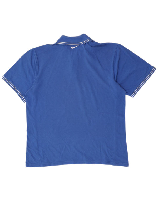 Nike Mens Polo Shirt UK 42/44 Large Blue Cotton