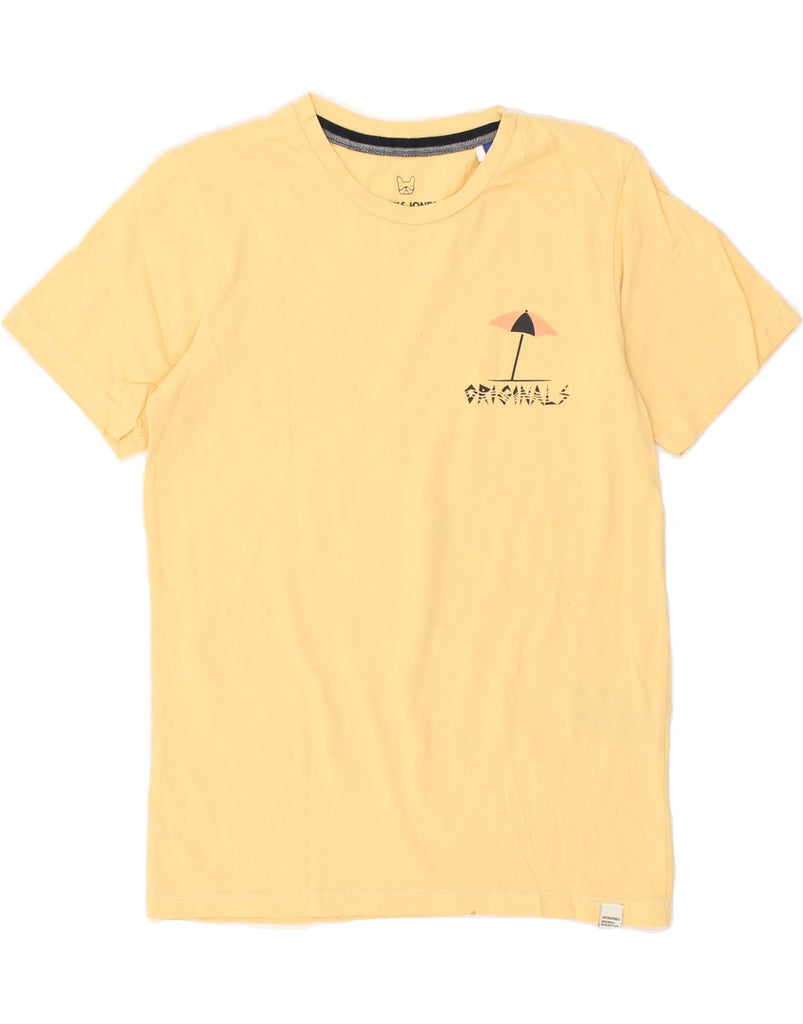 JACK & JONES Boys Graphic T-Shirt Top 11-12 Years Yellow Cotton | Vintage Jack & Jones | Thrift | Second-Hand Jack & Jones | Used Clothing | Messina Hembry 
