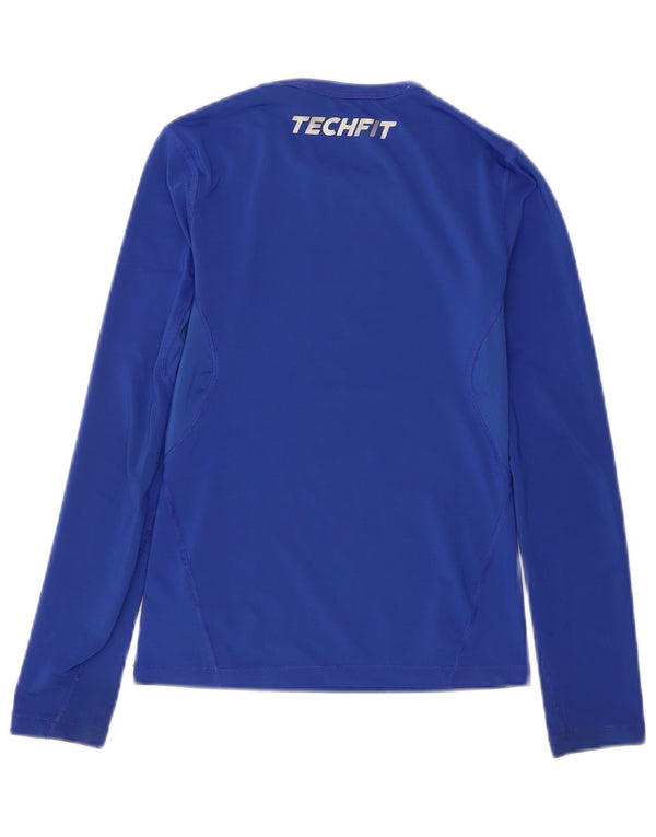 Adidas Boys Climalite Top Long Sleeve 11-12 Years Blue Polyester