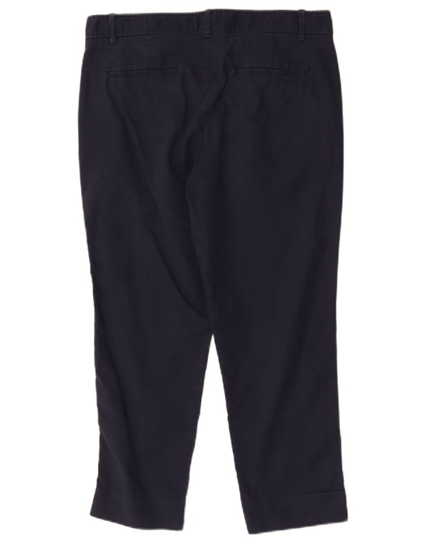 Gap Womens Petite Slim Cropped Trousers US 10 Large W32 L24 Navy Blue