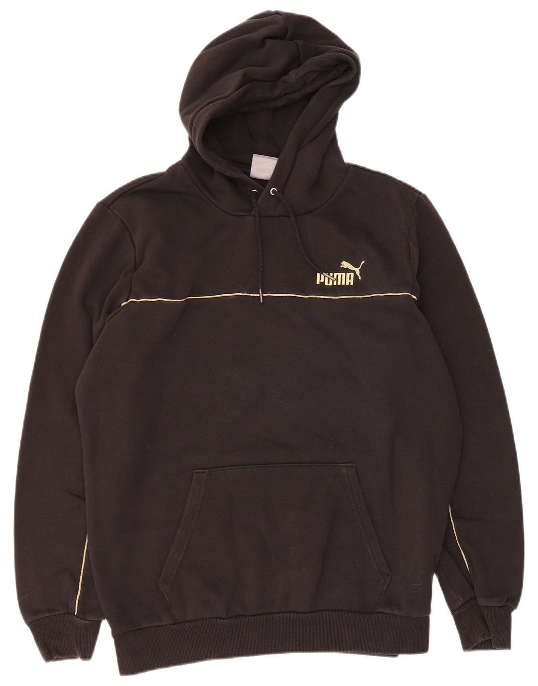 Puma Mens Hoodie Jumper Medium Black Cotton