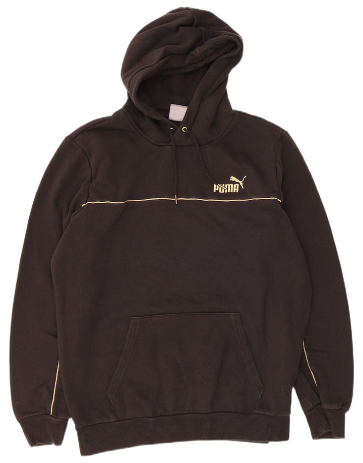 Puma Mens Hoodie Jumper Medium Black Cotton