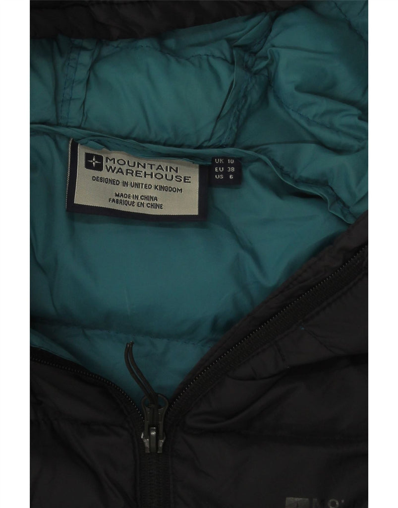 MOUNTAIN WAREHOUSE Womens Oversized Hooded Padded Jacket UK 10 Small Black Vintage Mountain Warehouse and Second-Hand Mountain Warehouse from Messina Hembry 