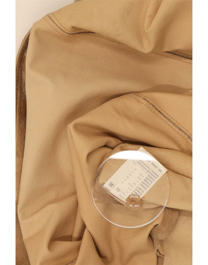 SAMOON Womens Overshirt Suede Shirt UK 20 2XL Beige Leather