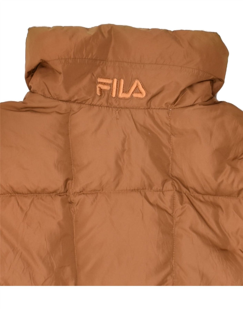 FILA Womens Padded Jacket IT 46 Large Brown Polyester | Vintage Fila | Thrift | Second-Hand Fila | Used Clothing | Messina Hembry 