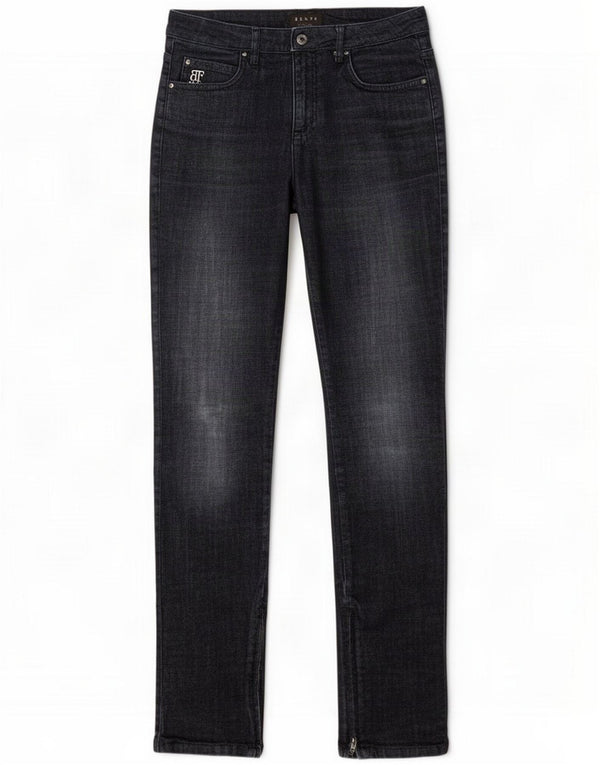Belfe Womens Slim Jeans UK 8 Small W27 L31 Navy Blue Cotton